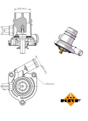 Термостат, охлаждающая жидкость - 725025 NRF