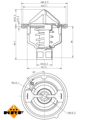 Thermostat, coolant - 725142 NRF