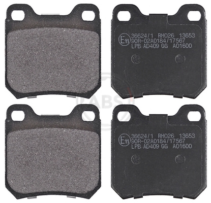 Brake Pad Set, disc brake - 36624/1 A.B.S.