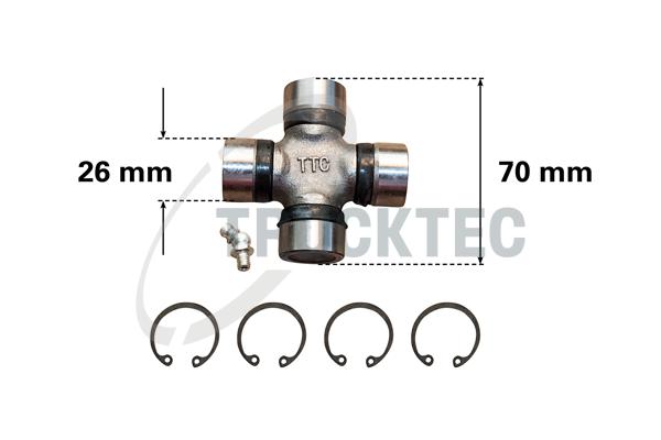 Joint, propshaft - 02.34.011 TRUCKTEC AUTOMOTIVE