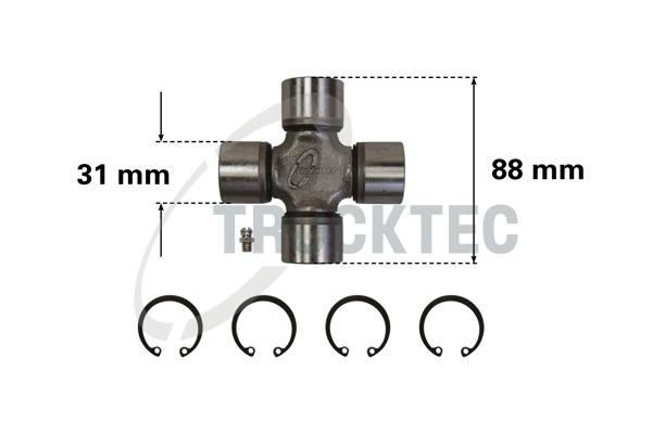Joint, propshaft - 02.34.012 TRUCKTEC AUTOMOTIVE