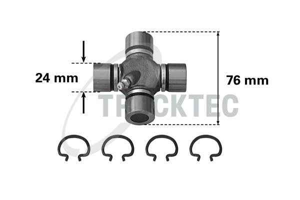 Joint, propshaft - 02.34.017 TRUCKTEC AUTOMOTIVE