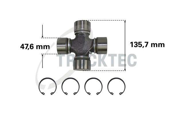 Giunto, Albero longitudinale - 05.34.008 TRUCKTEC AUTOMOTIVE