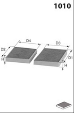 Filter, interior air - JKR7231 MECAFILTER