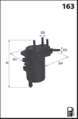 Fuel filter - ELG5353 MECAFILTER
