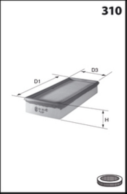 Air Filter - ELP3606 MECAFILTER