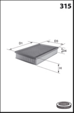 Luftfilter - ELP9103 MECAFILTER