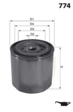 Oil Filter - ELH4375 MECAFILTER
