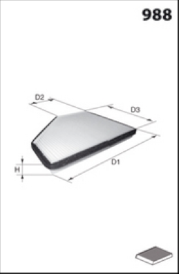 Filter, interior air - ELR7029 MECAFILTER