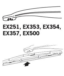 Щетка стеклоочистителя - EX500 TRICO