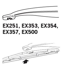 Щетка стеклоочистителя - EX500 TRICO