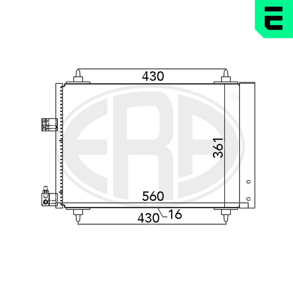 Condenser, air conditioning - 667020 ERA
