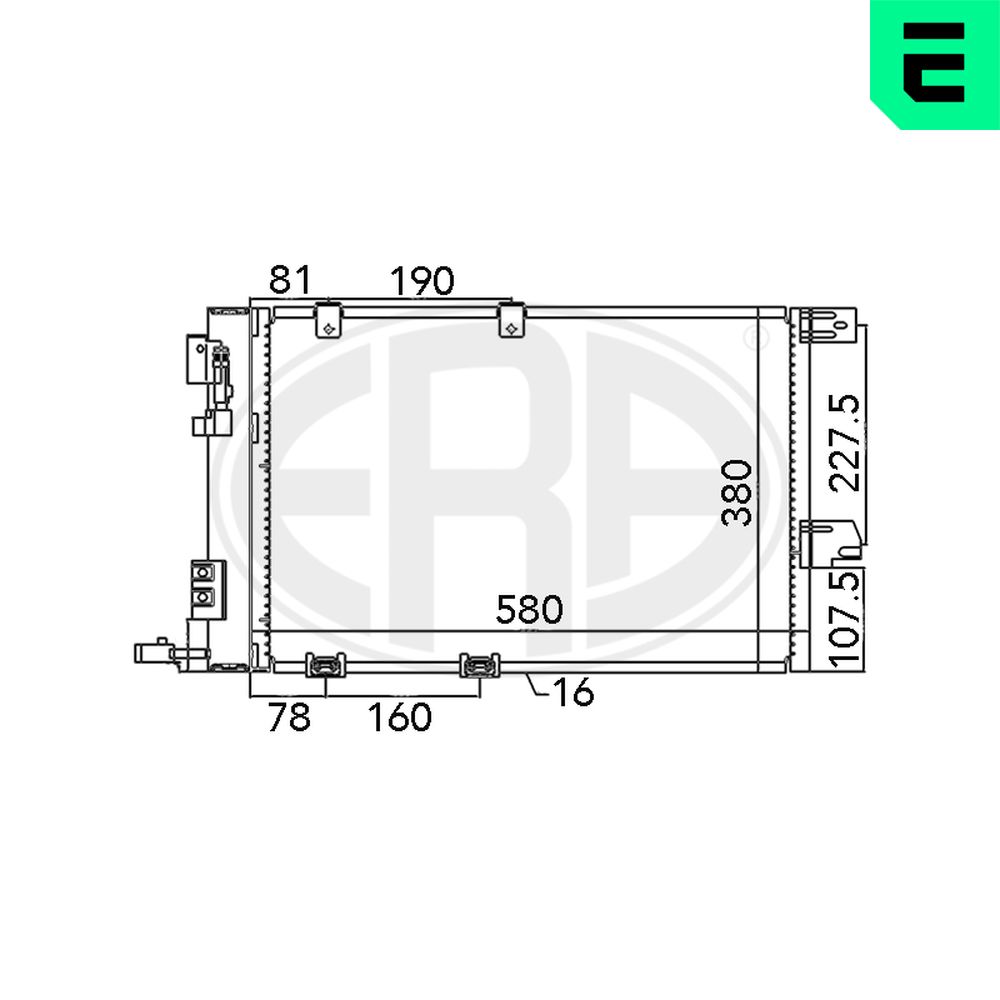 Condenser, air conditioning - 667043 ERA