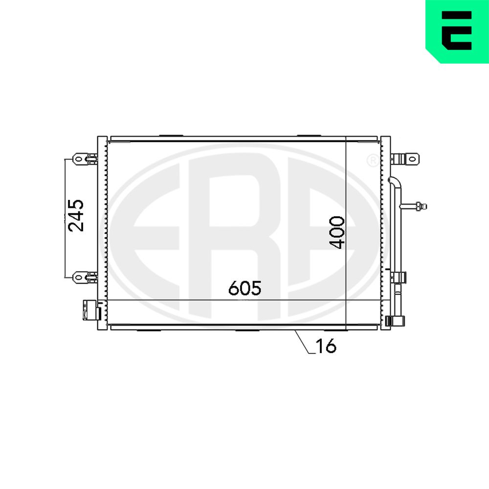 Condenser, air conditioning - 667052 ERA