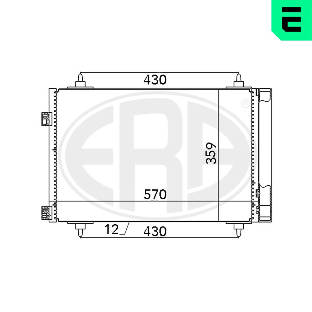 Condenser, air conditioning - 667078 ERA