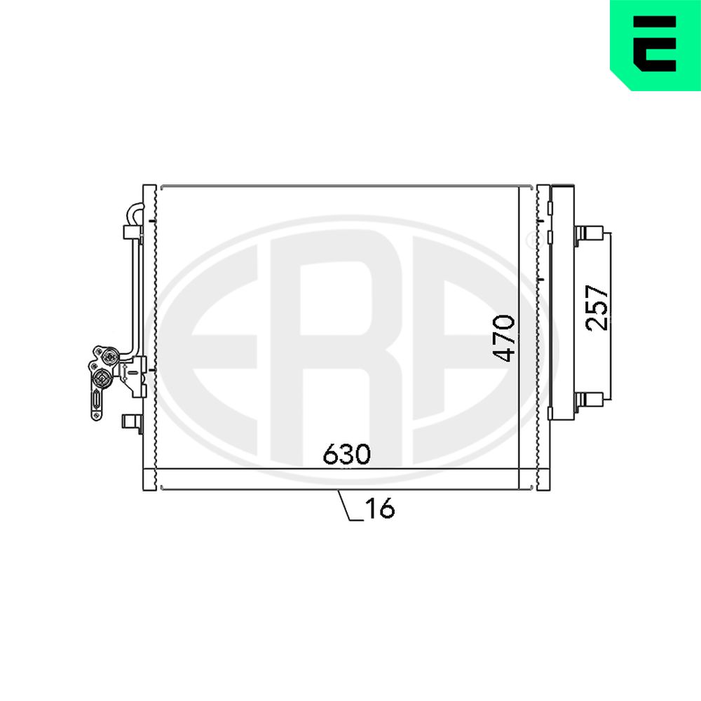 Condenser, air conditioning - 667116 ERA