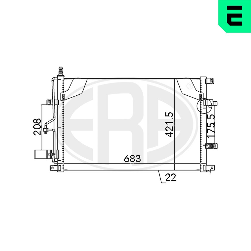 Condenser, air conditioning - 667124 ERA