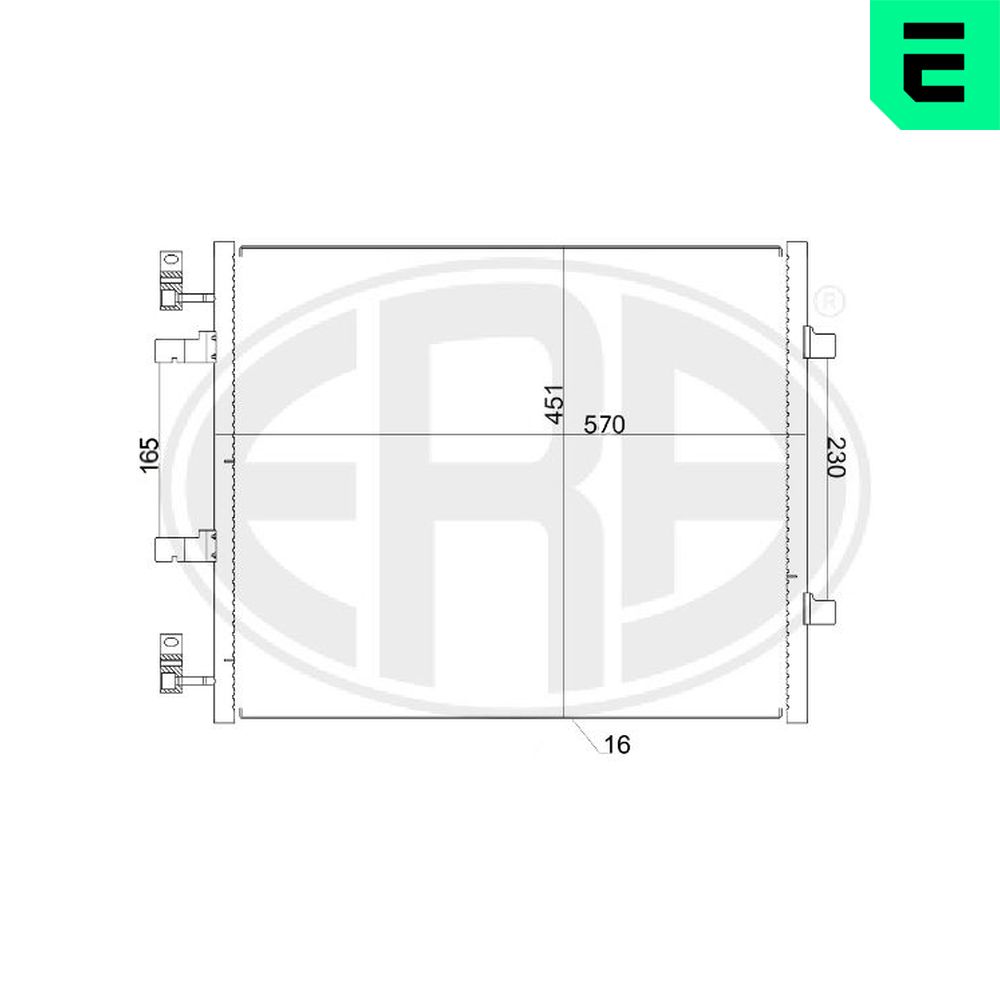Condenser, air conditioning - 667156 ERA