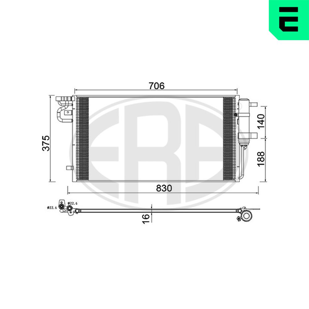 Condenser, air conditioning - 667269 ERA
