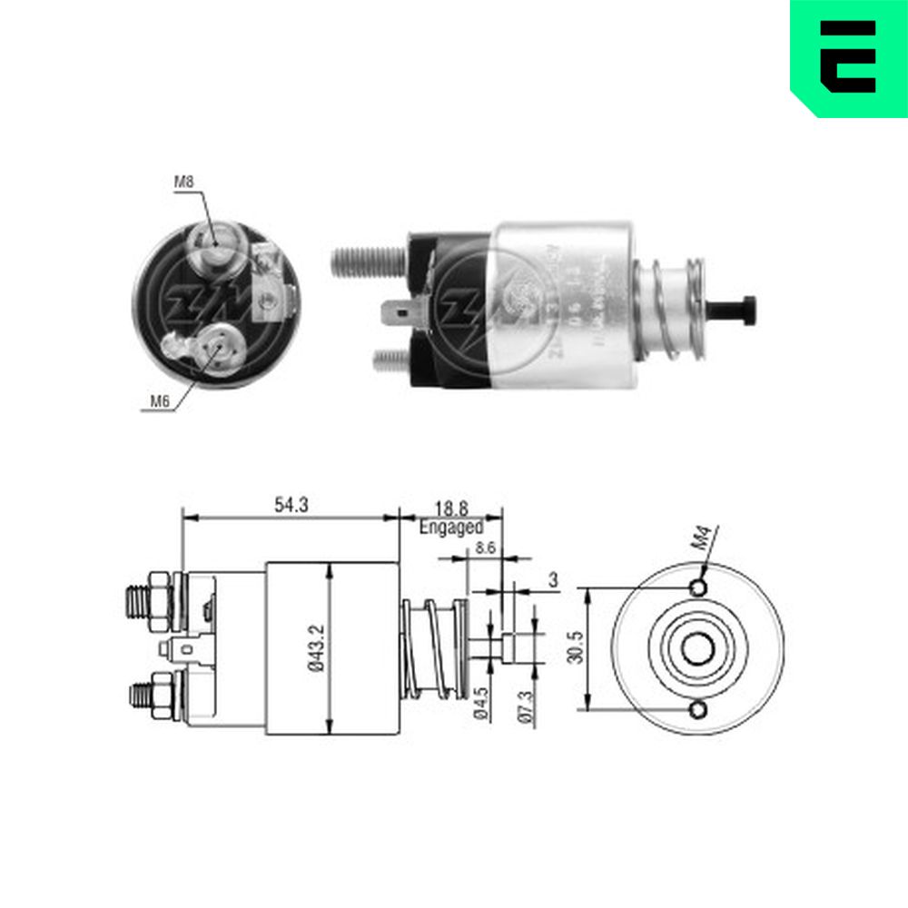 Solenoid Switch, starter - ZM1391 ERA