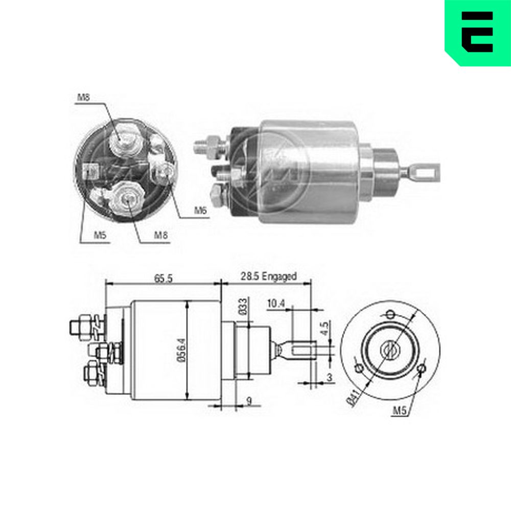 Solenoid Switch, starter - ZM1475 ERA
