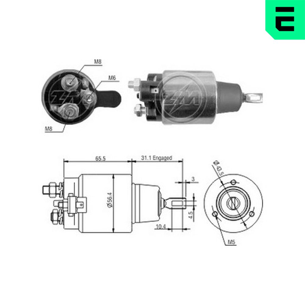 Solenoid Switch, starter - ZM1477 ERA