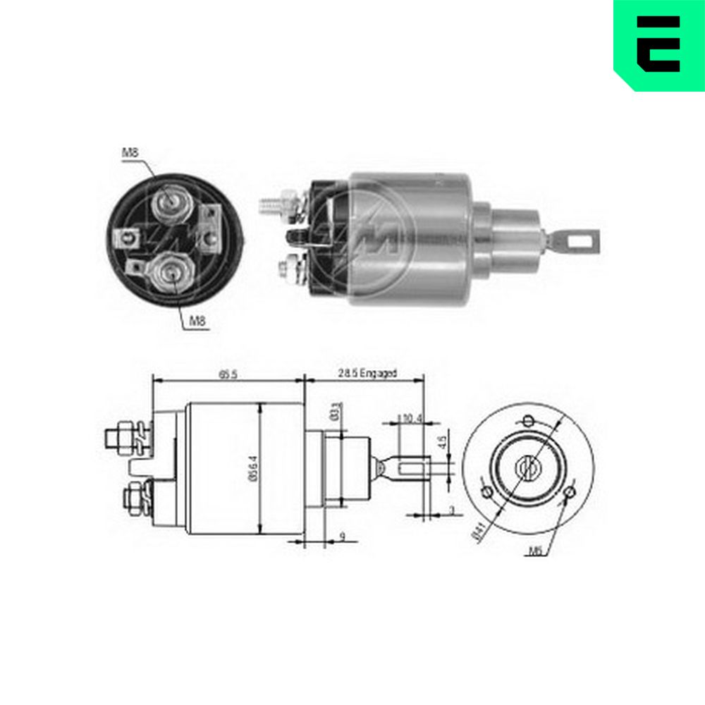 Solenoid Switch, starter - ZM1573 ERA