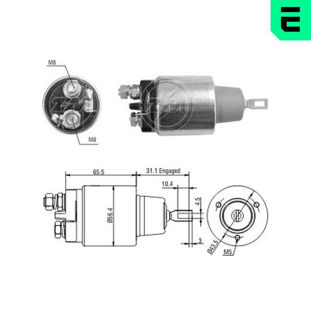Solenoid Switch, starter - ZM3773 ERA
