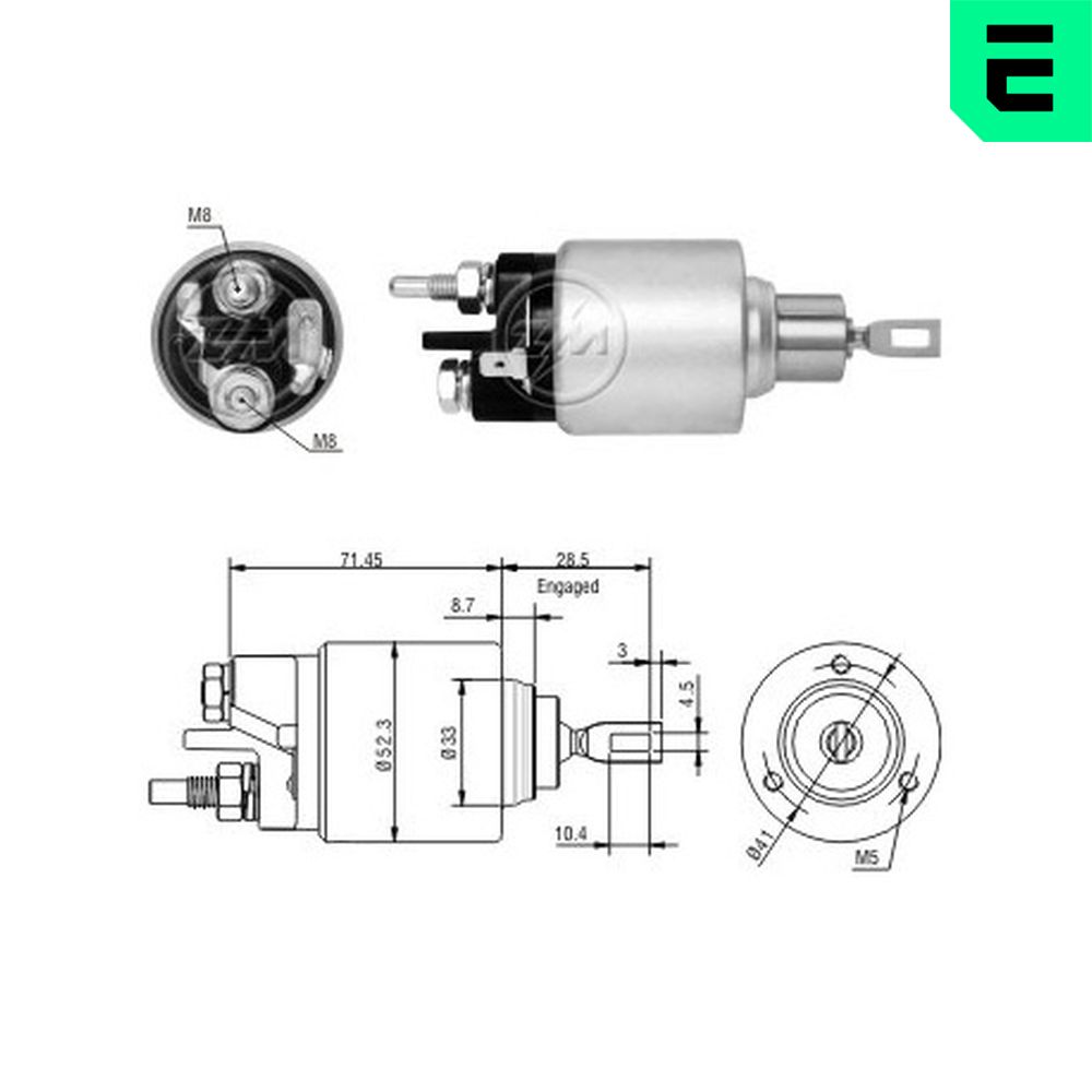 Solenoid Switch, starter - ZM379 ERA