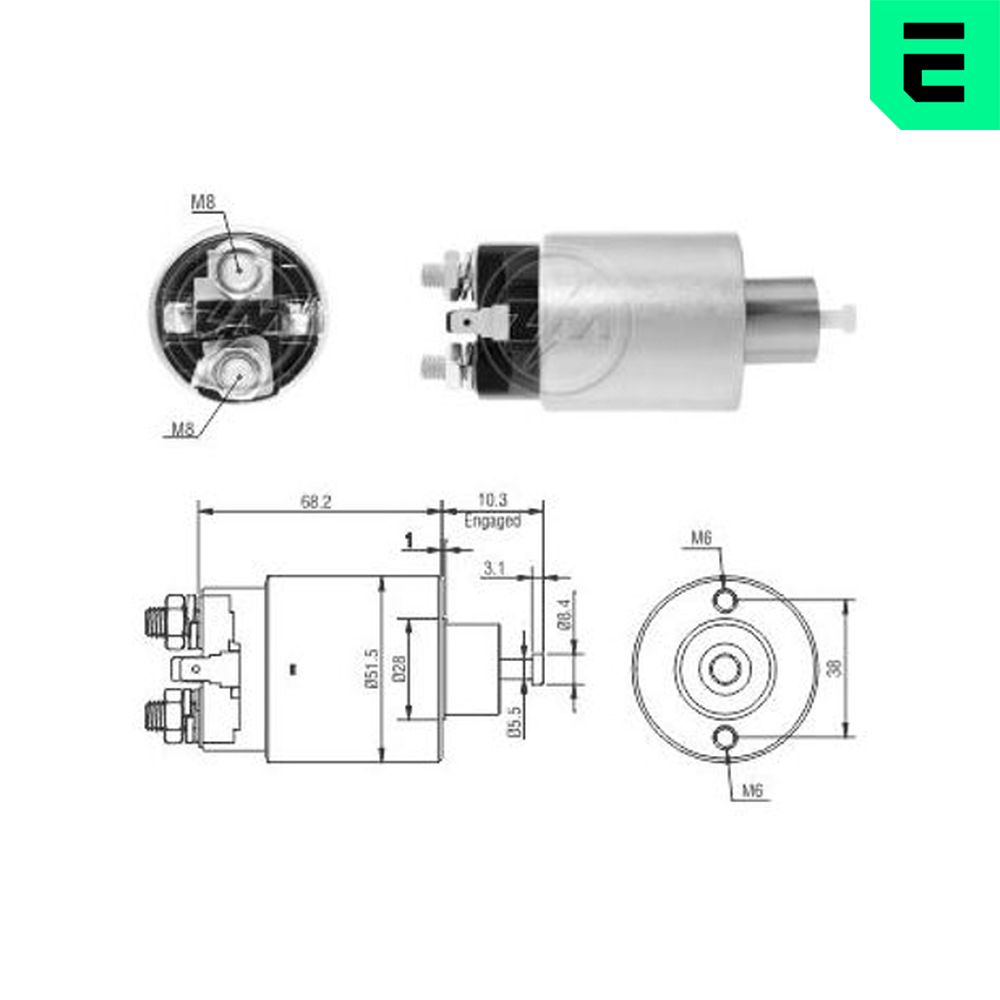 Solenoid Switch, starter - ZM3995 ERA