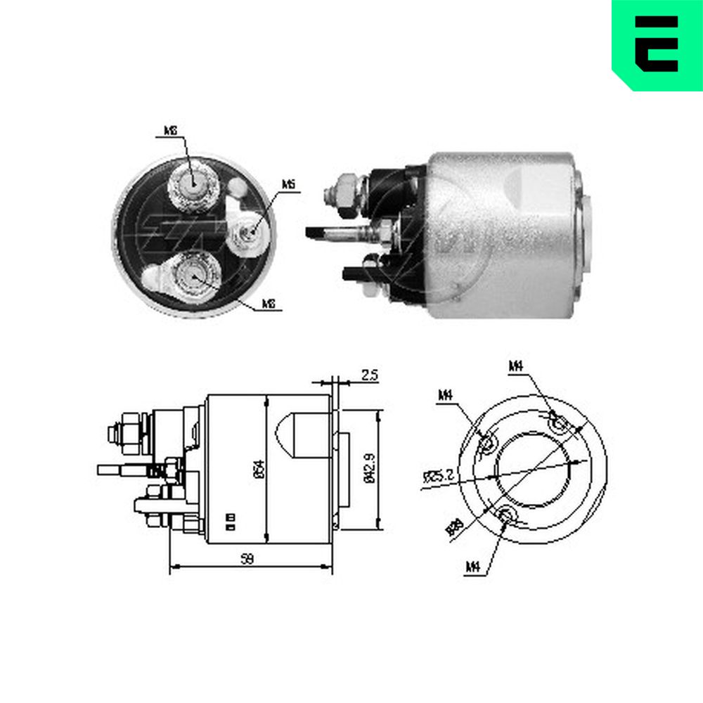 Solenoid Switch, starter - ZM4494 ERA