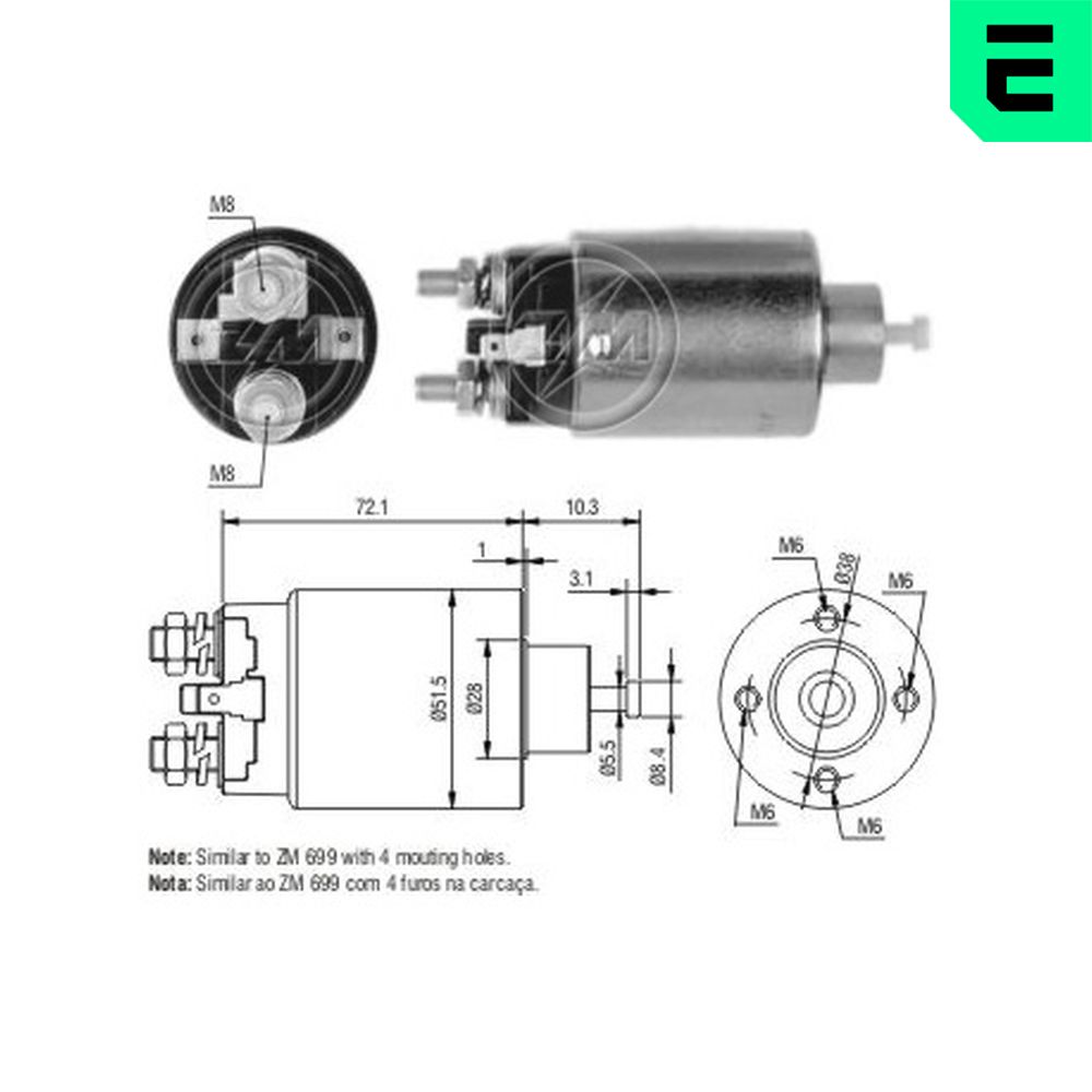 Elettromagnete, Motore d'avviamento - ZM4699 ERA