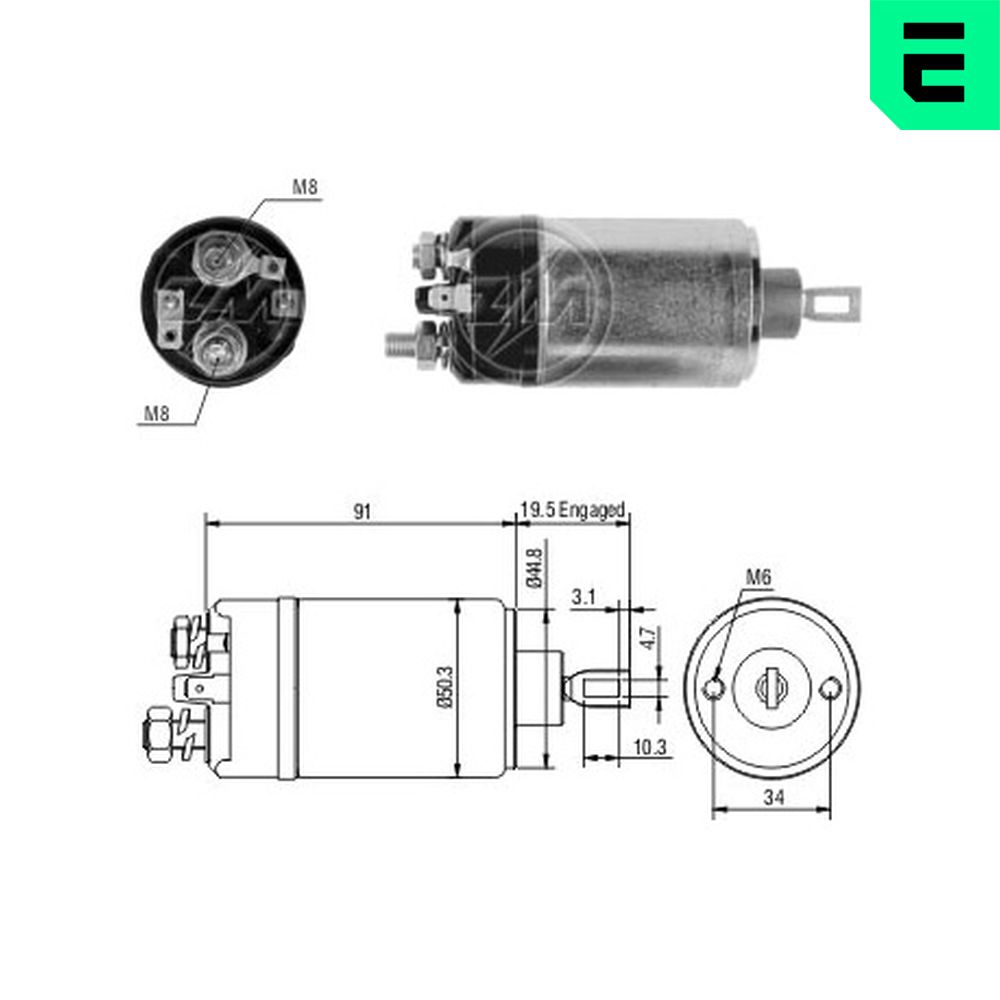 Solenoid Switch, starter - ZM522 ERA