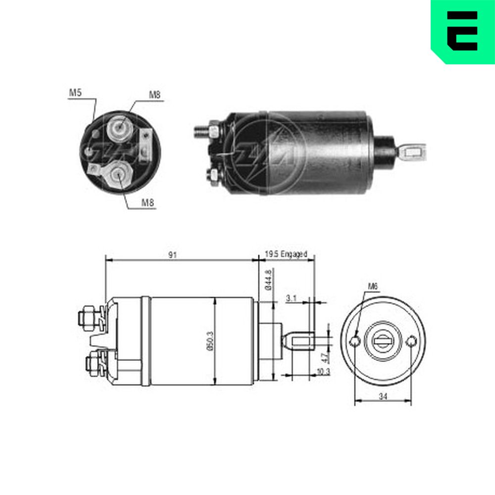 Solenoid Switch, starter - ZM526 ERA