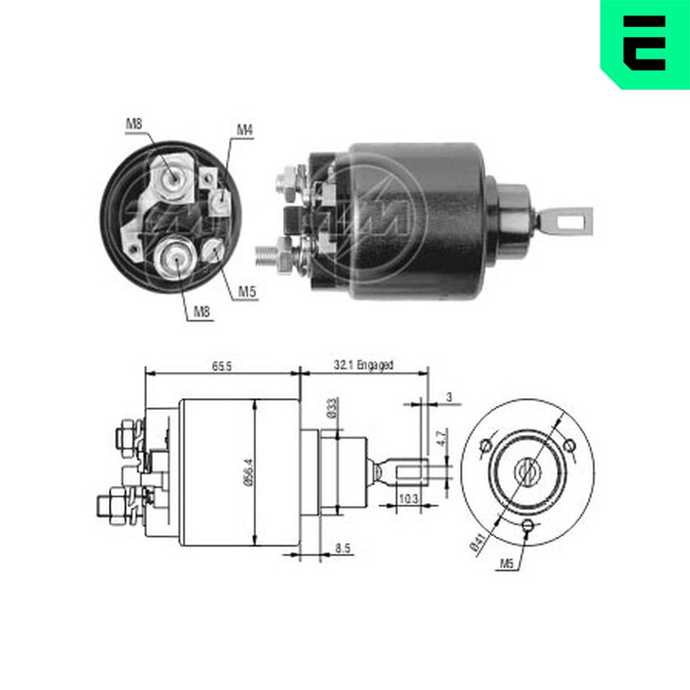 Solenoid Switch, starter - ZM571 ERA