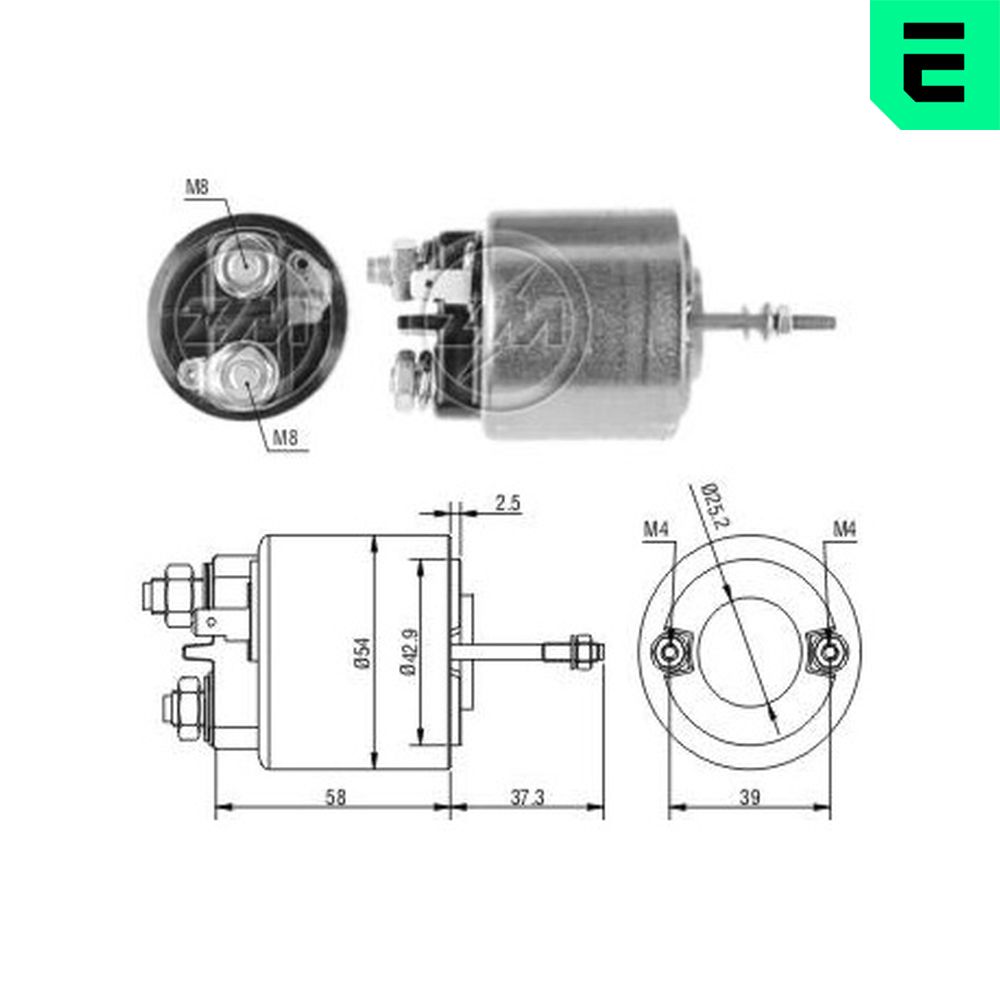 Solenoid Switch, starter - ZM595 ERA