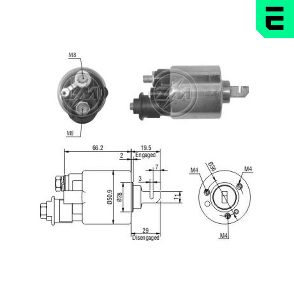 Solenoid Switch, starter - ZM609 ERA