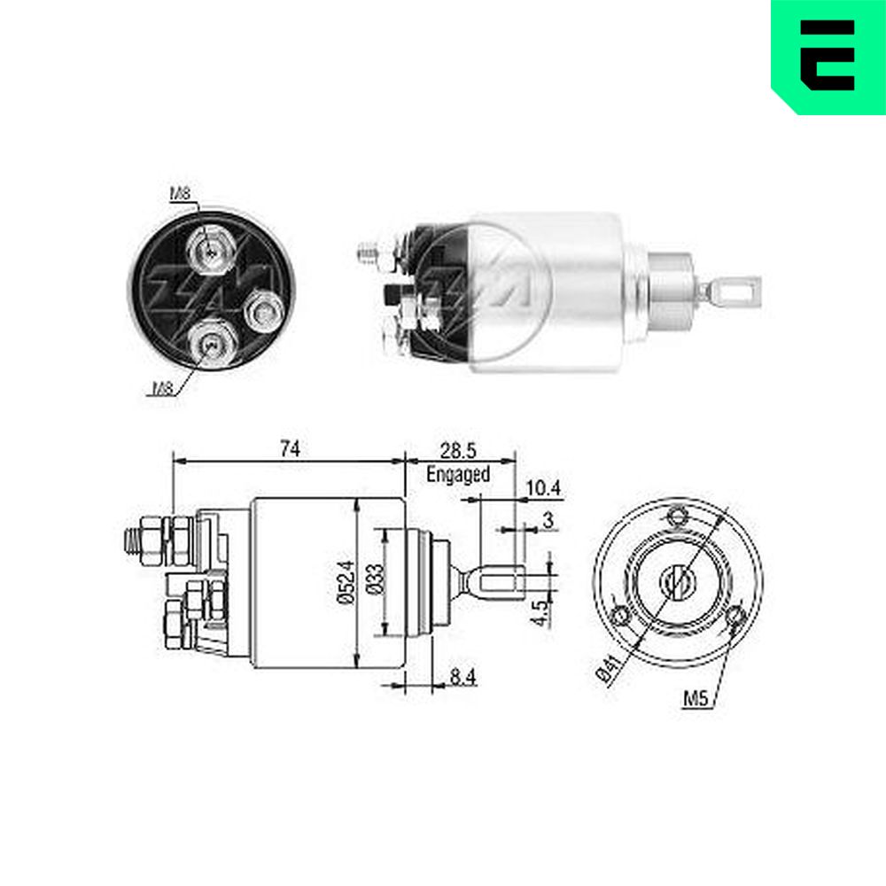 Solenoid Switch, starter - ZM6381 ERA