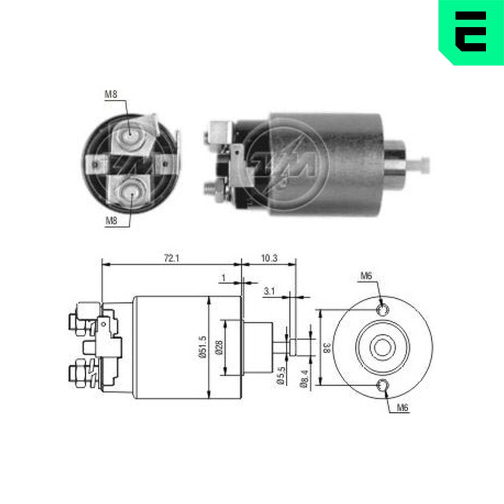 Solenoid Switch, starter - ZM698 ERA