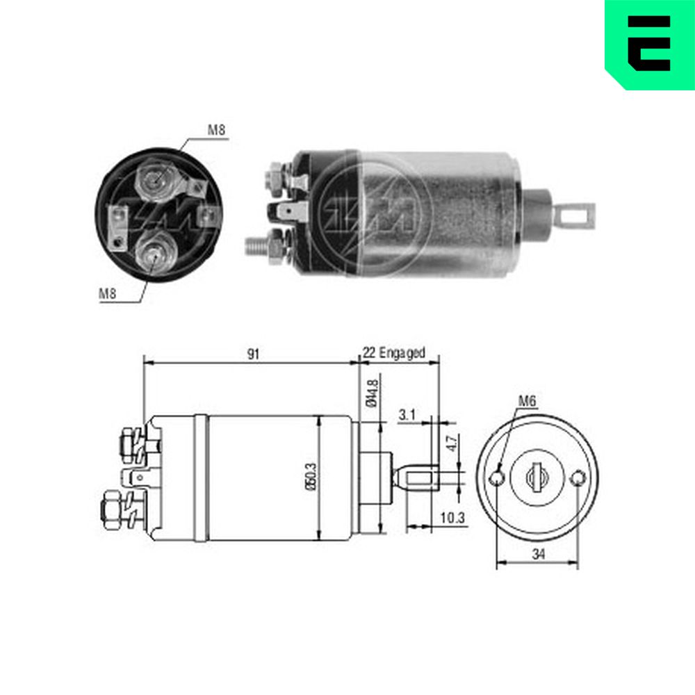 Solenoid Switch, starter - ZM726 ERA