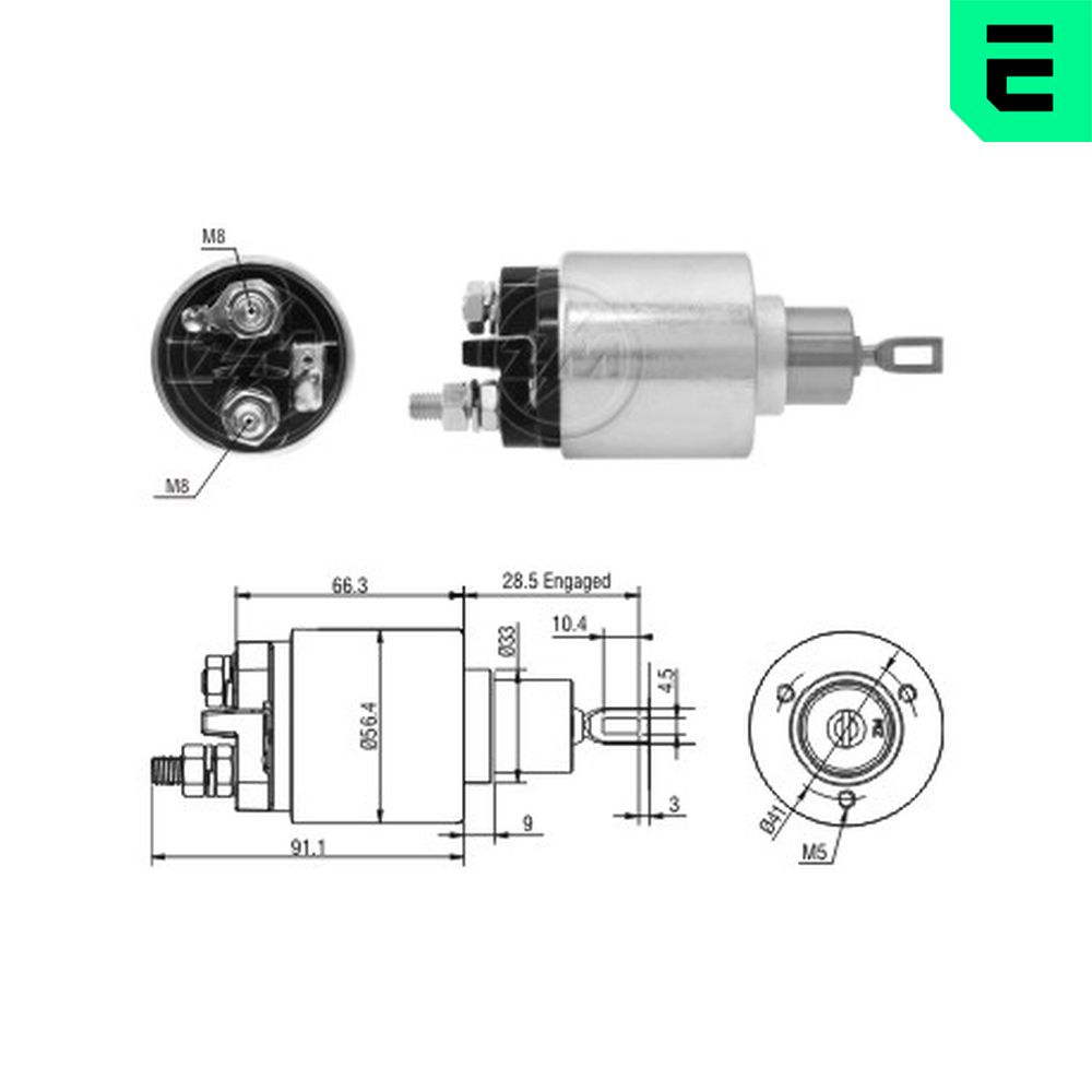 Solenoid Switch, starter - ZM7773 ERA