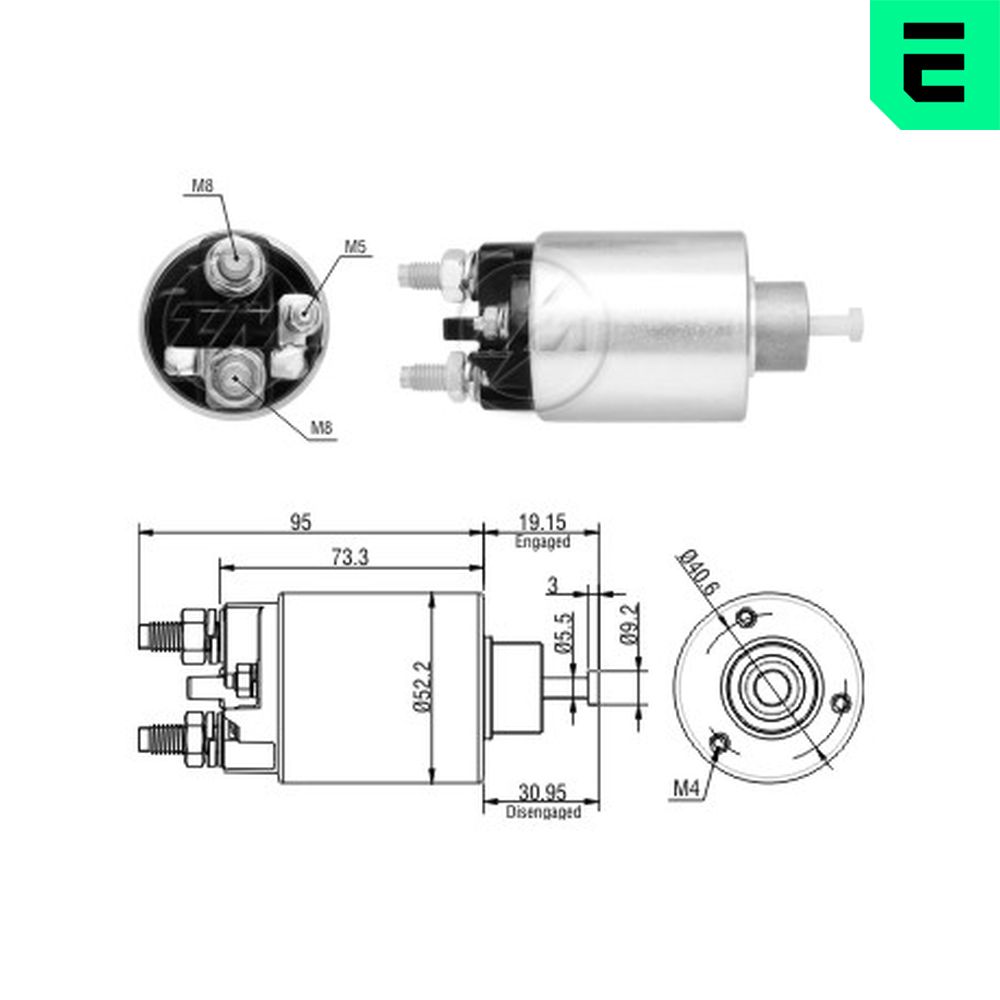 Solenoid Switch, starter - ZM8860 ERA