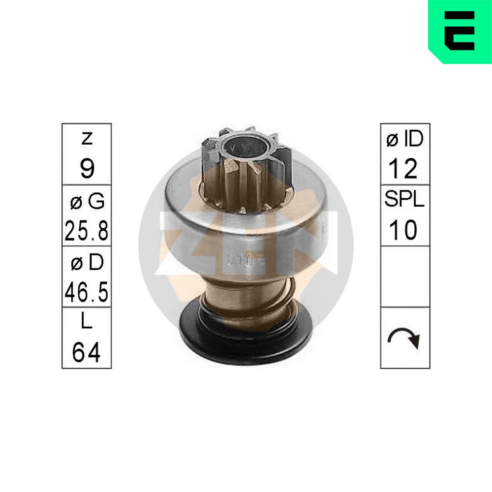 Freewheel Gear, starter - ZN0108 ERA