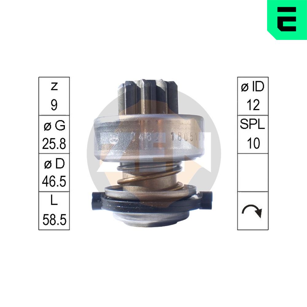Freewheel Gear, starter - ZN0482 ERA