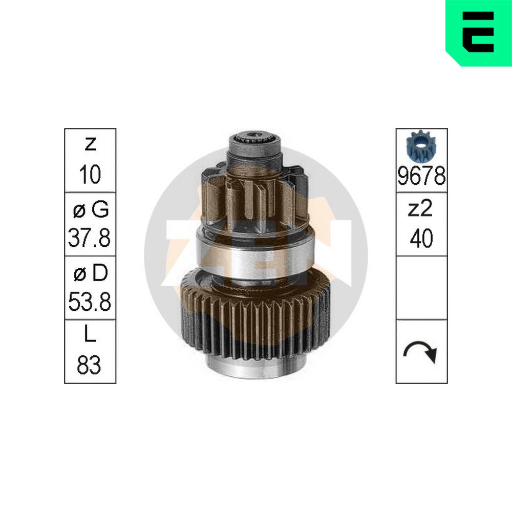 Freewheel Gear, starter - ZN0954 ERA