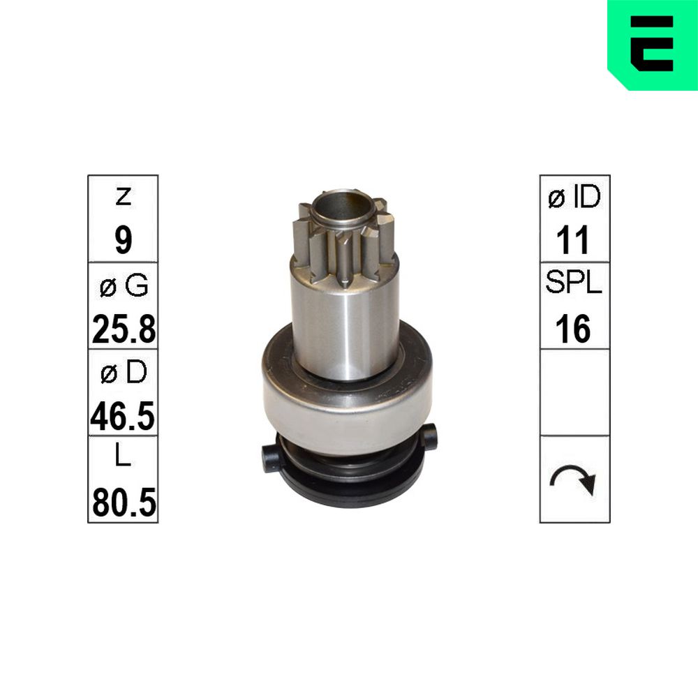 Freewheel Gear, starter - ZN1108 ERA