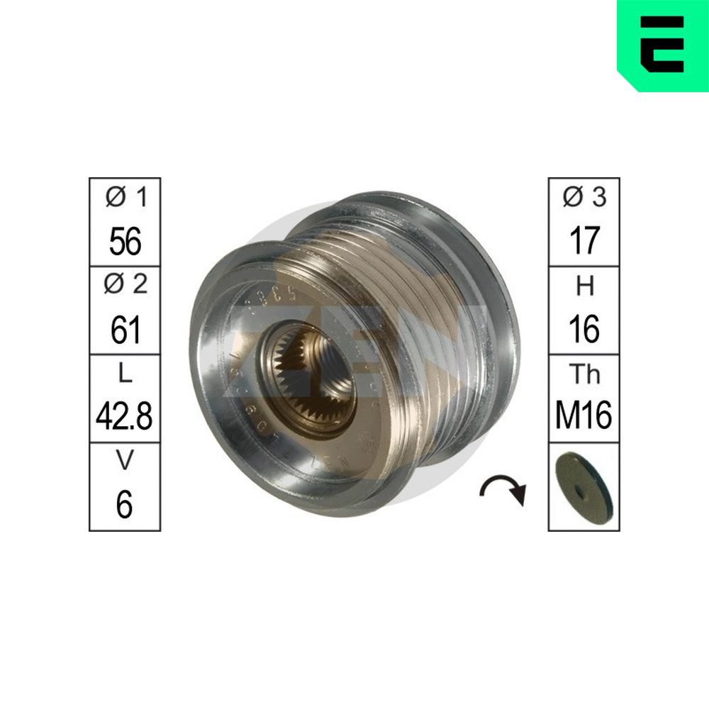 Alternator Freewheel Clutch - ZN5383 ERA