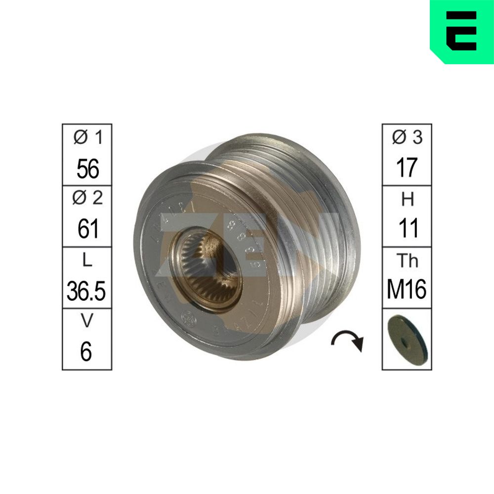Alternator Freewheel Clutch - ZN5388 ERA