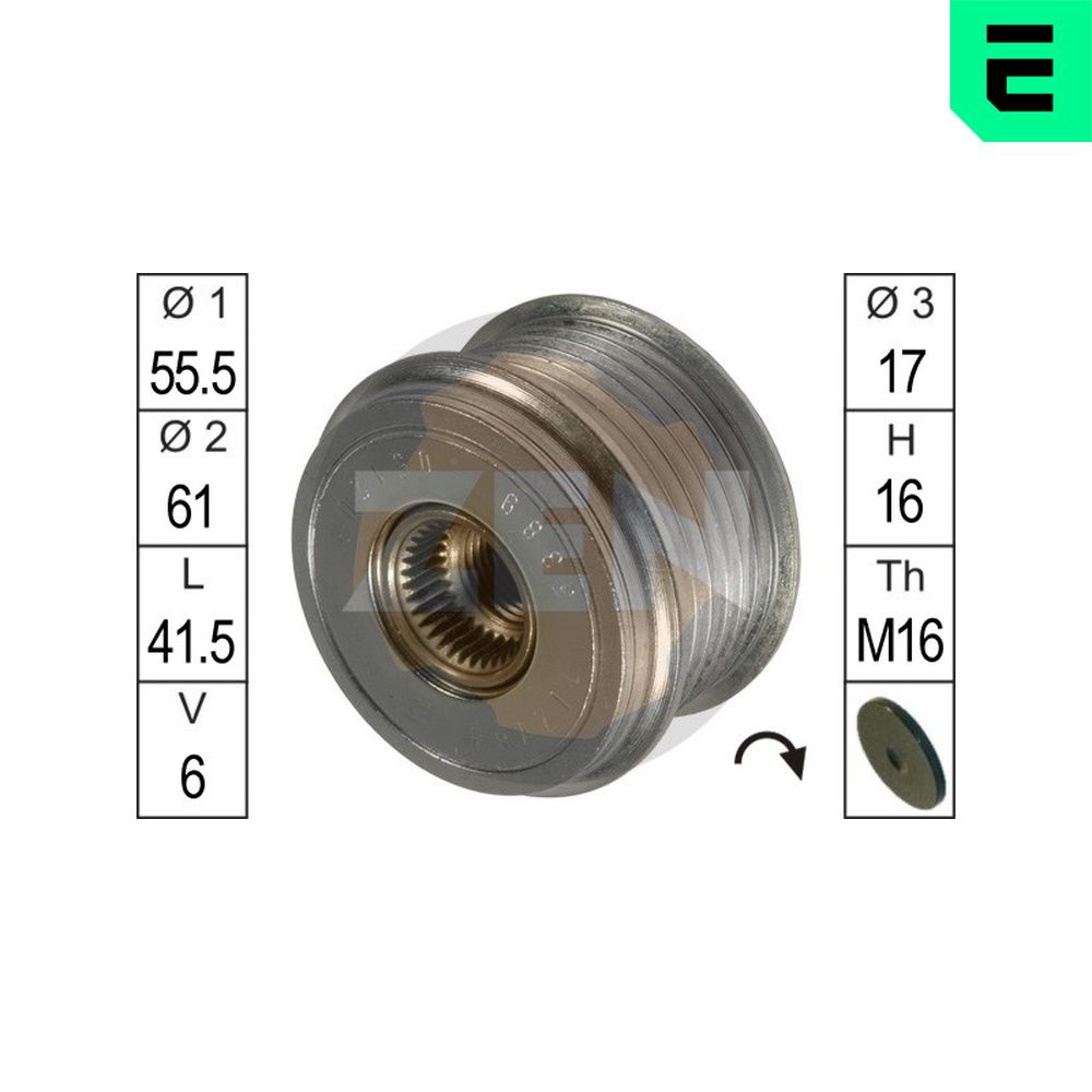 Alternator Freewheel Clutch - ZN5389 ERA