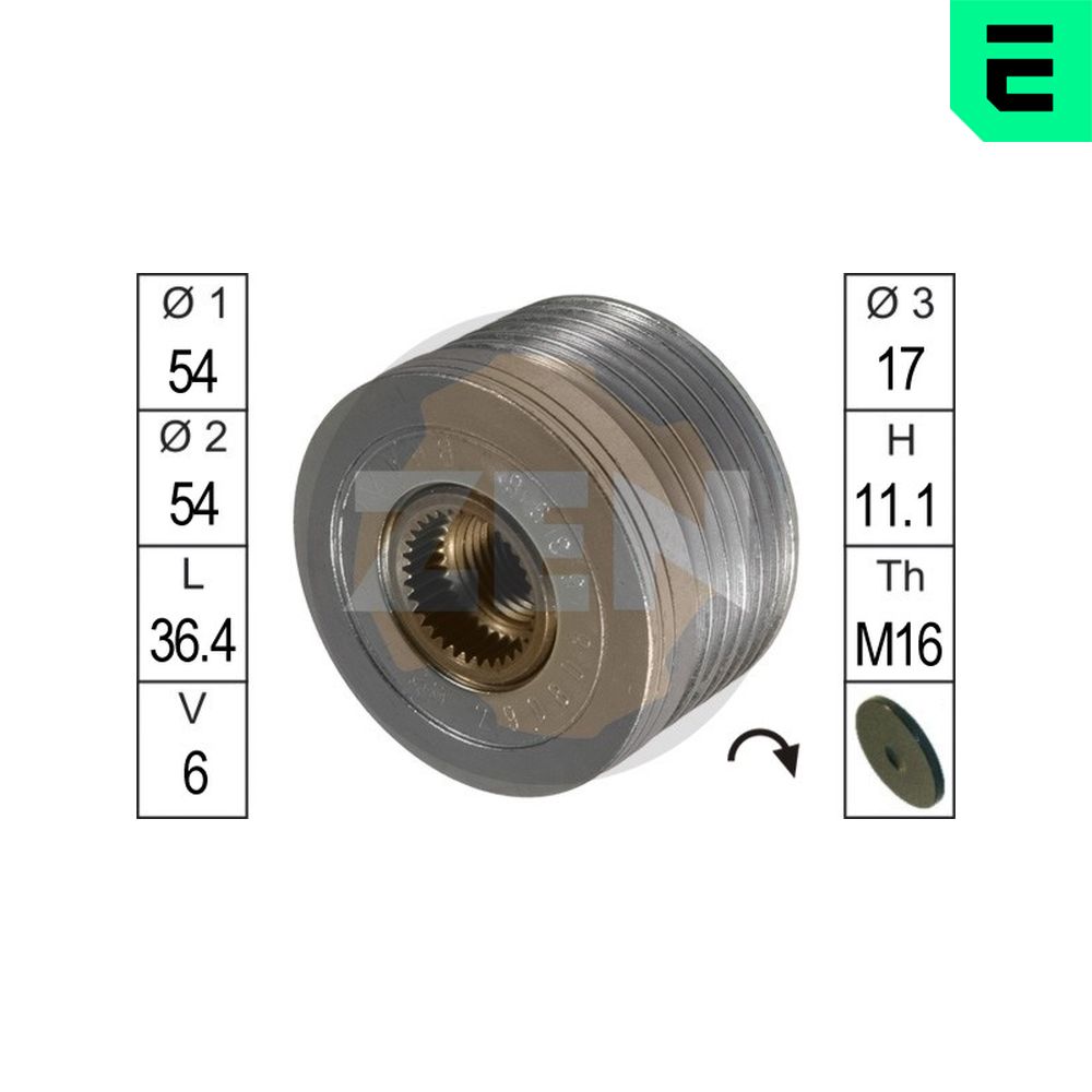 Alternator Freewheel Clutch - ZN5396 ERA